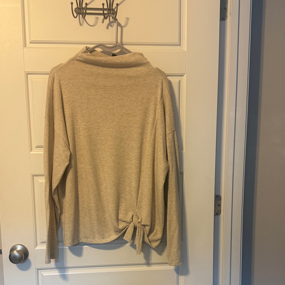 Simply Vera Vera Wang Beige Cowl Neck Sweater